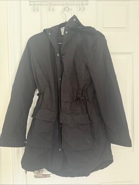Old Navy Black Hooded Utility Parka